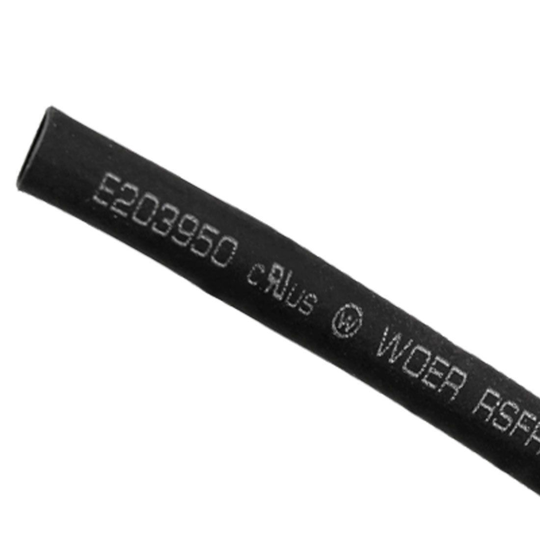 5mm Black Heat Shrinkable Tube Shrink Tubing 3 Meters CT O7Y2 G5I5 M1P1