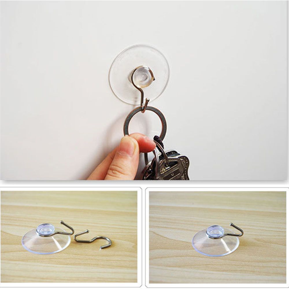 Glass Wedding Supplies Rubber Hangers Suction Cup Sucker Transparent Wall Hook