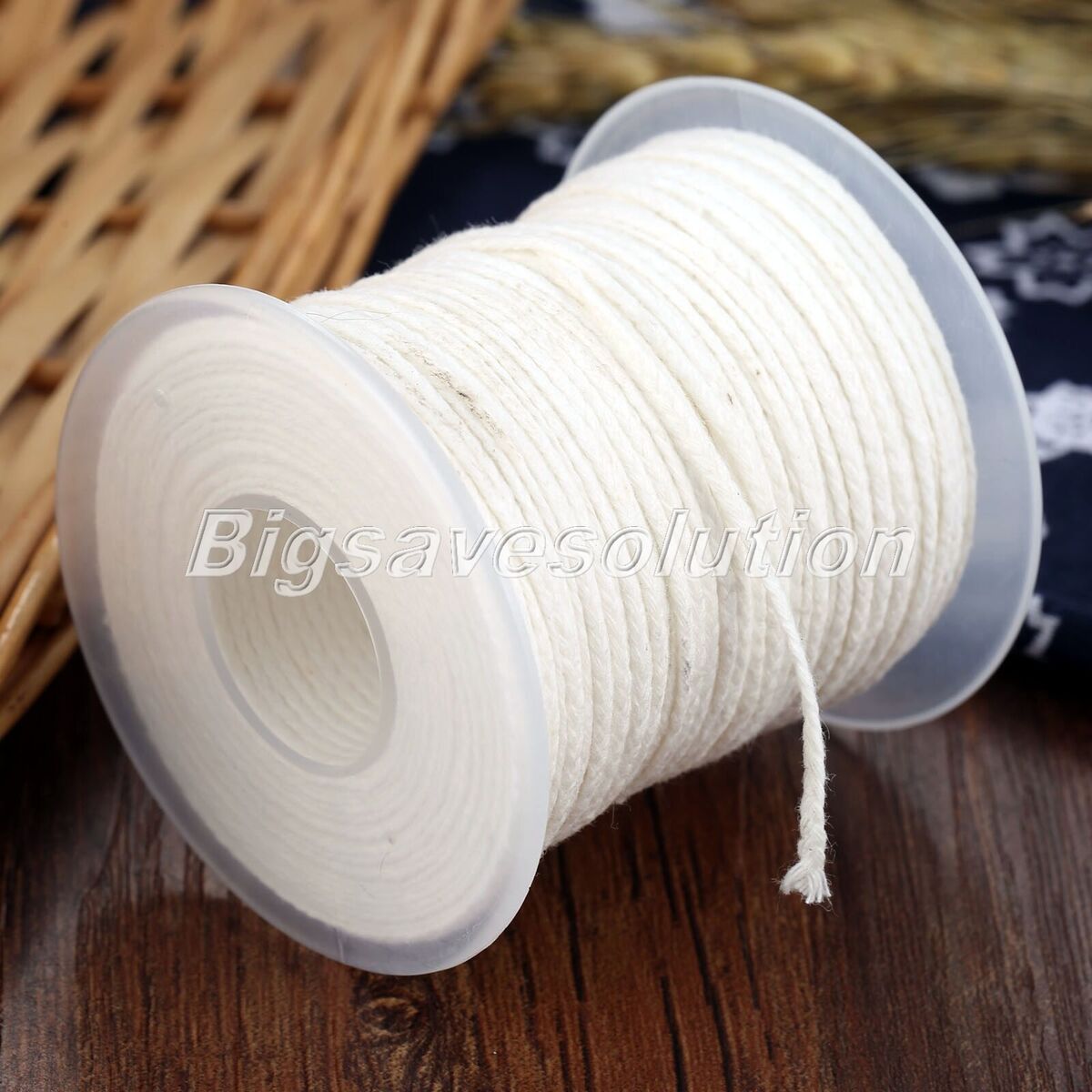 1 Roll Square Braided Candle Cotton Wicks Durable Practical Wick Candle DIY Tool
