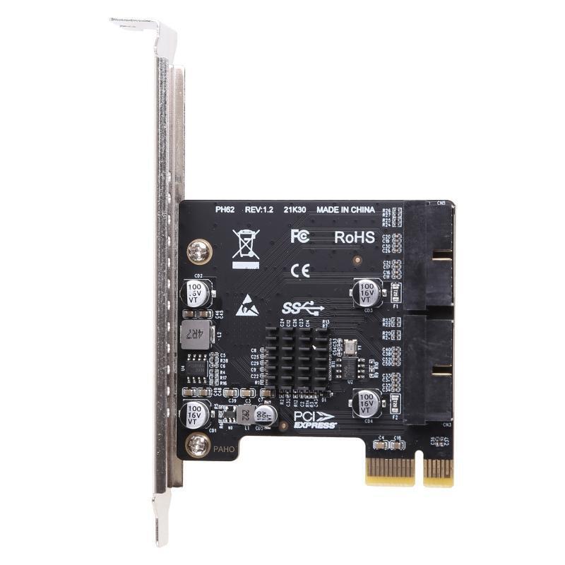 PCIE to USB 3.0 Adapter PCI Express 1X to USB 3.0 19/20Pin 2-Port Expansion Card