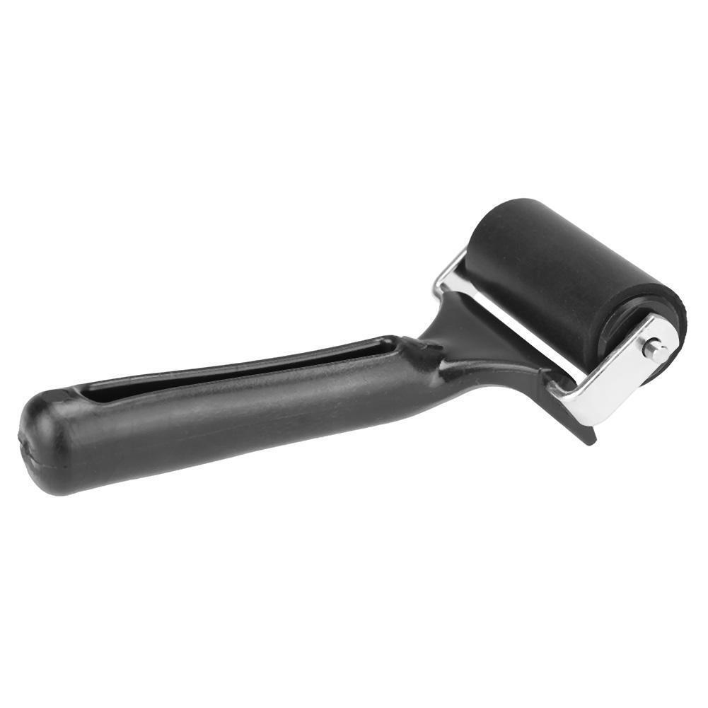 Black Rubber Roller Brush Rubber Roller DIY Painting Craft Tools(6cm)
