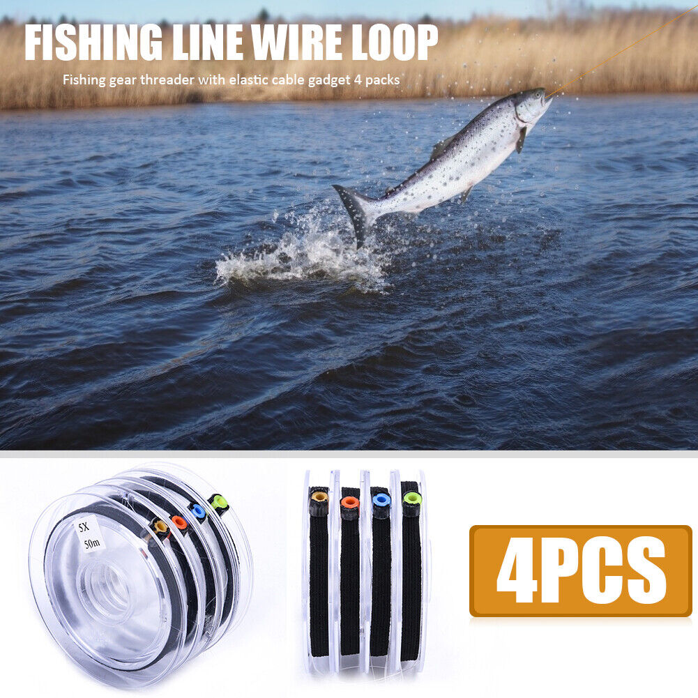 4pcs Tippet Spool Tenders with Elasticity Rings Fly Fishing Fly Line Tender