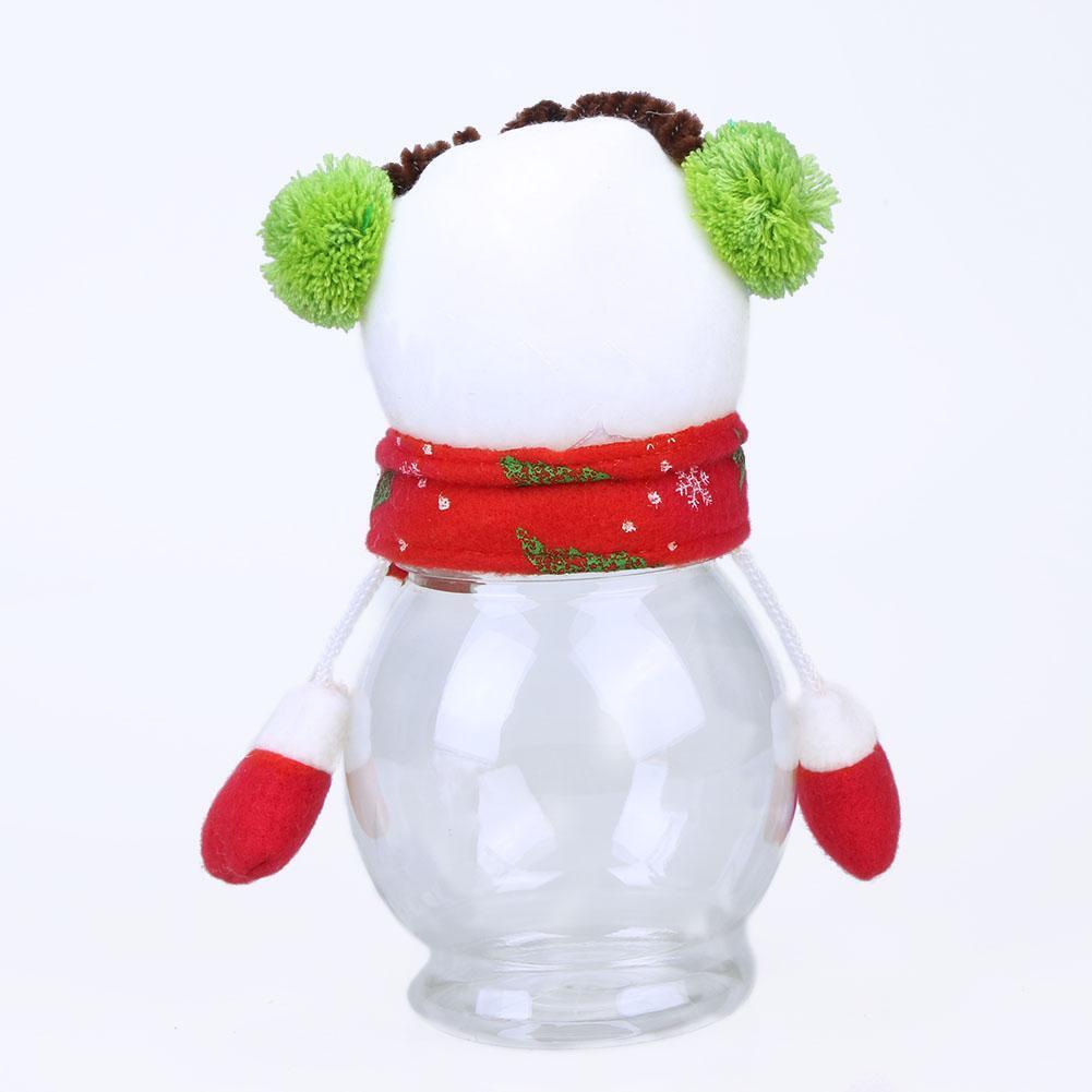 Creative Christmas Decor Cartoon Food Can Candy Jar Storage Box(Snowman)