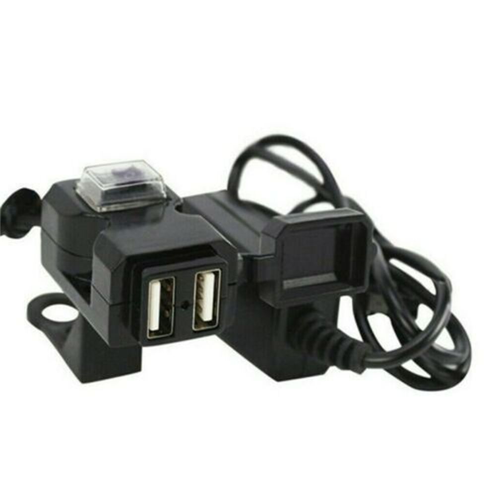Switch Dual Port Motorcycle Accessories Power Adapter Motorcycle Charger Socket