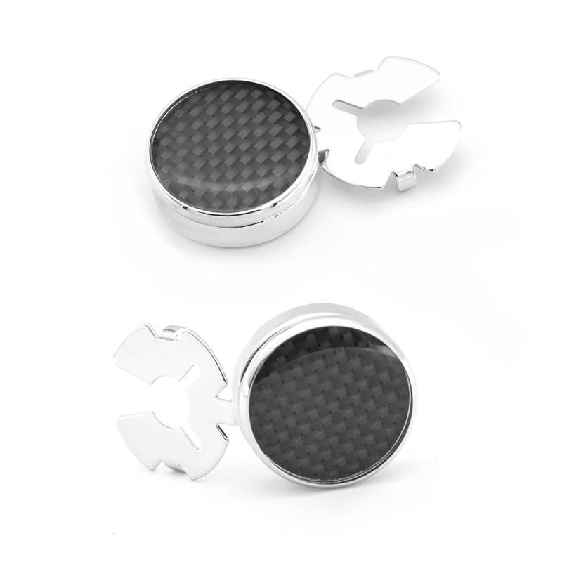 Carbon Fiber Buckle Decorative Cufflinks Cuff for Suit Shirt Cufflinks