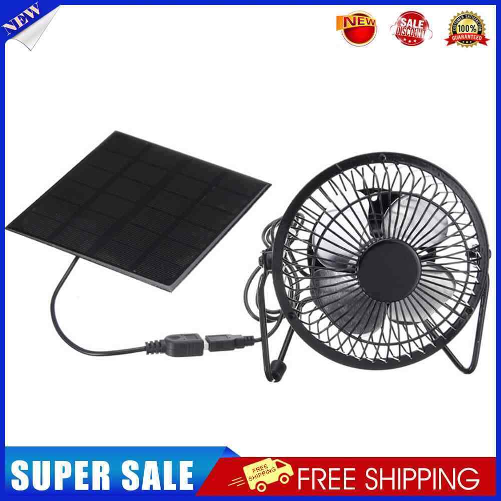 5W 4 inch Solar Exhaust Fan Mini Solar Panel Powered Fan for Office Outdoor