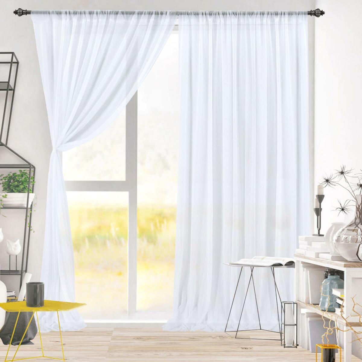 1.5x2.15M White Curtain Backdrop Panels Background Decoration for Party