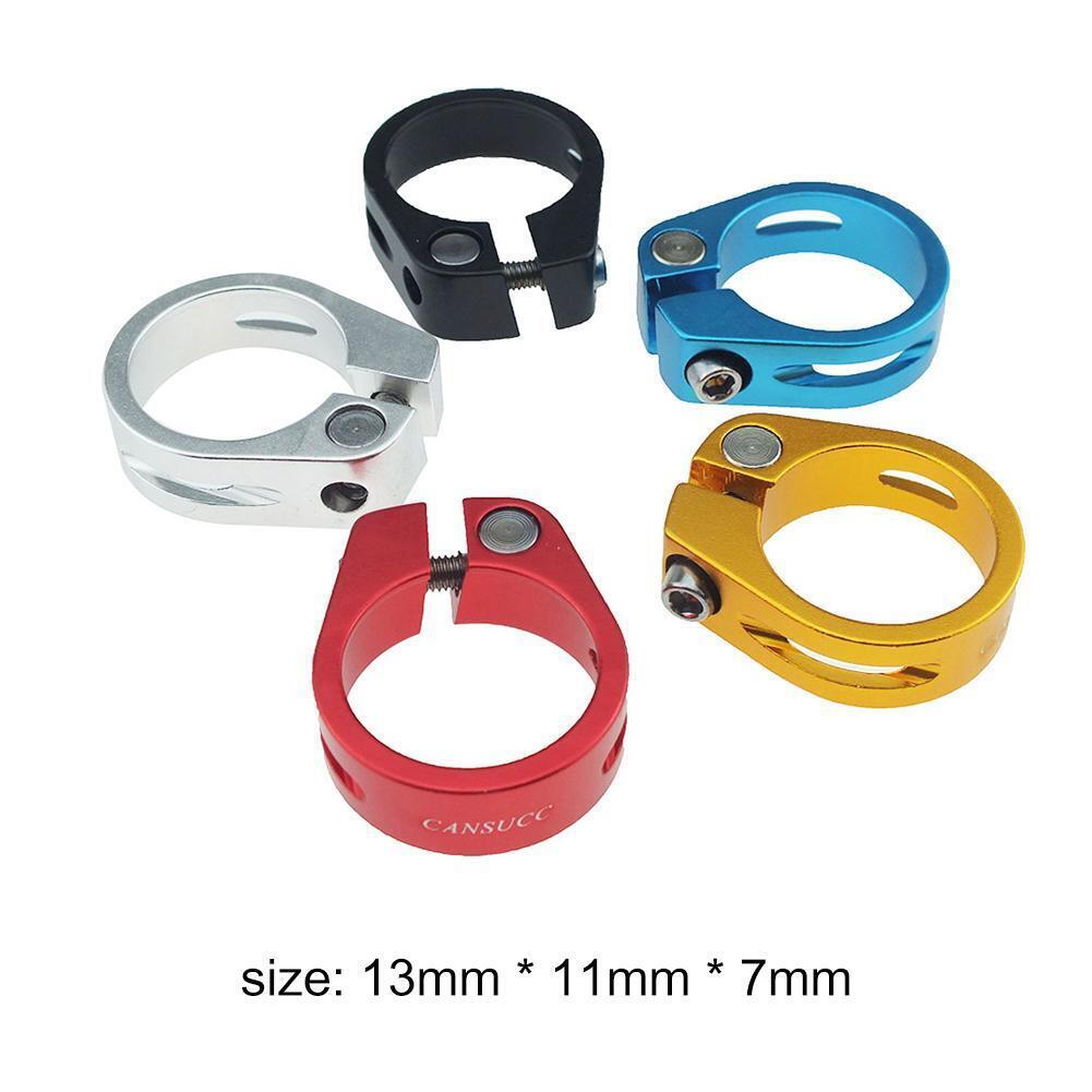 CANSUCC 34.9mm Bicycle Quick Release Seatpost Clamp Seat Post Clip (Black)