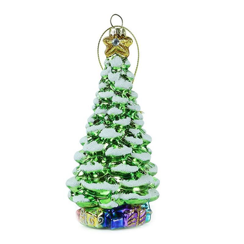 Realistic Glass Tree Christmas Hanging Ornament for Holiday & Party Decoration