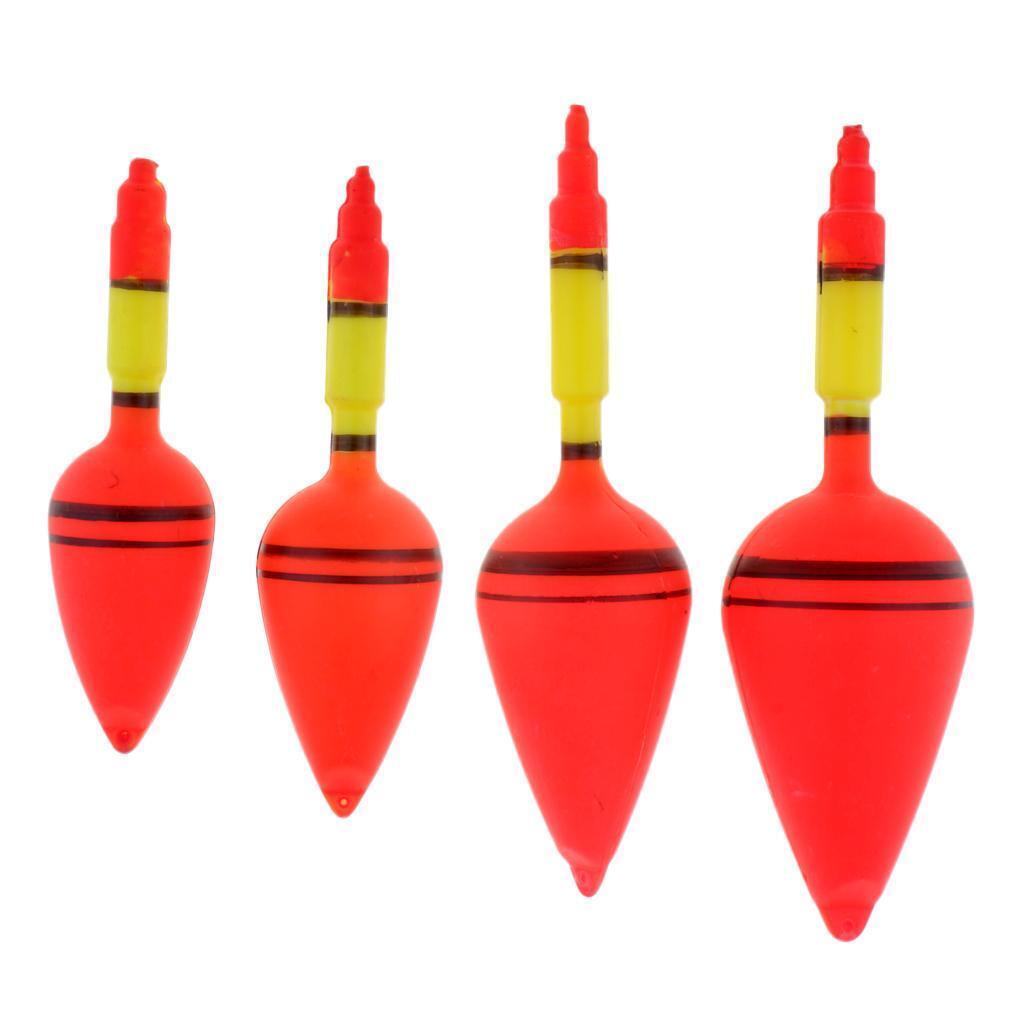 4pcs Luminous Fishing   Stick Vertical Buoy Floating Tube Bobber
