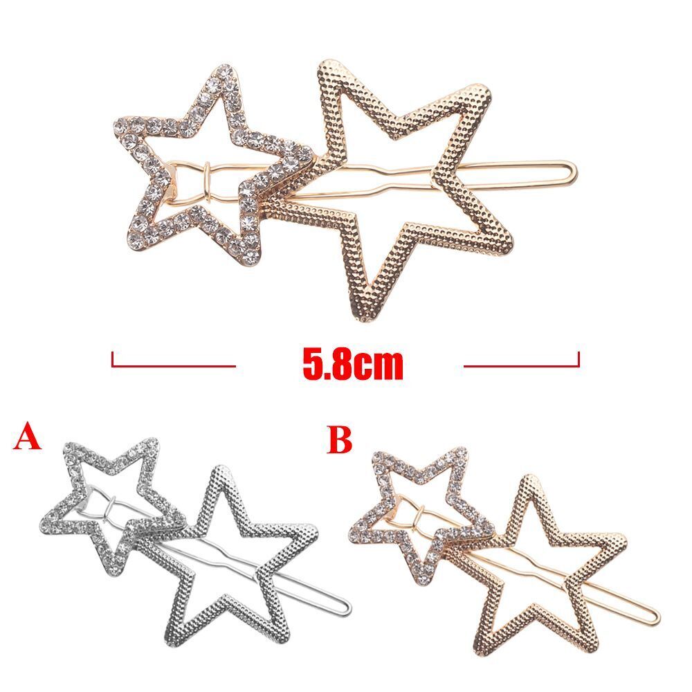 Women Ladies jewelry Metal Hair Clips Star Hairpin Hair Decorations Headwear