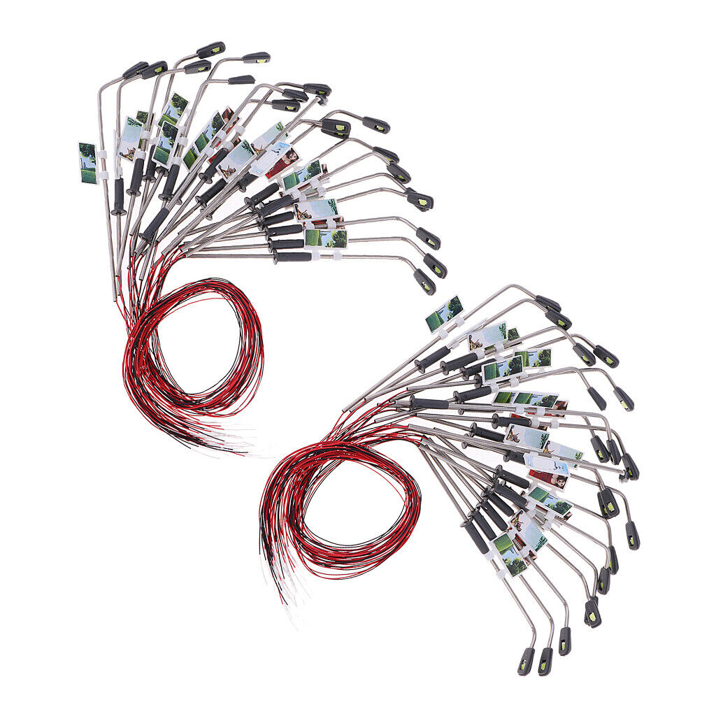 40x Mini  Railway 3V LED  Lamposts HO 1:100 Garden Layout