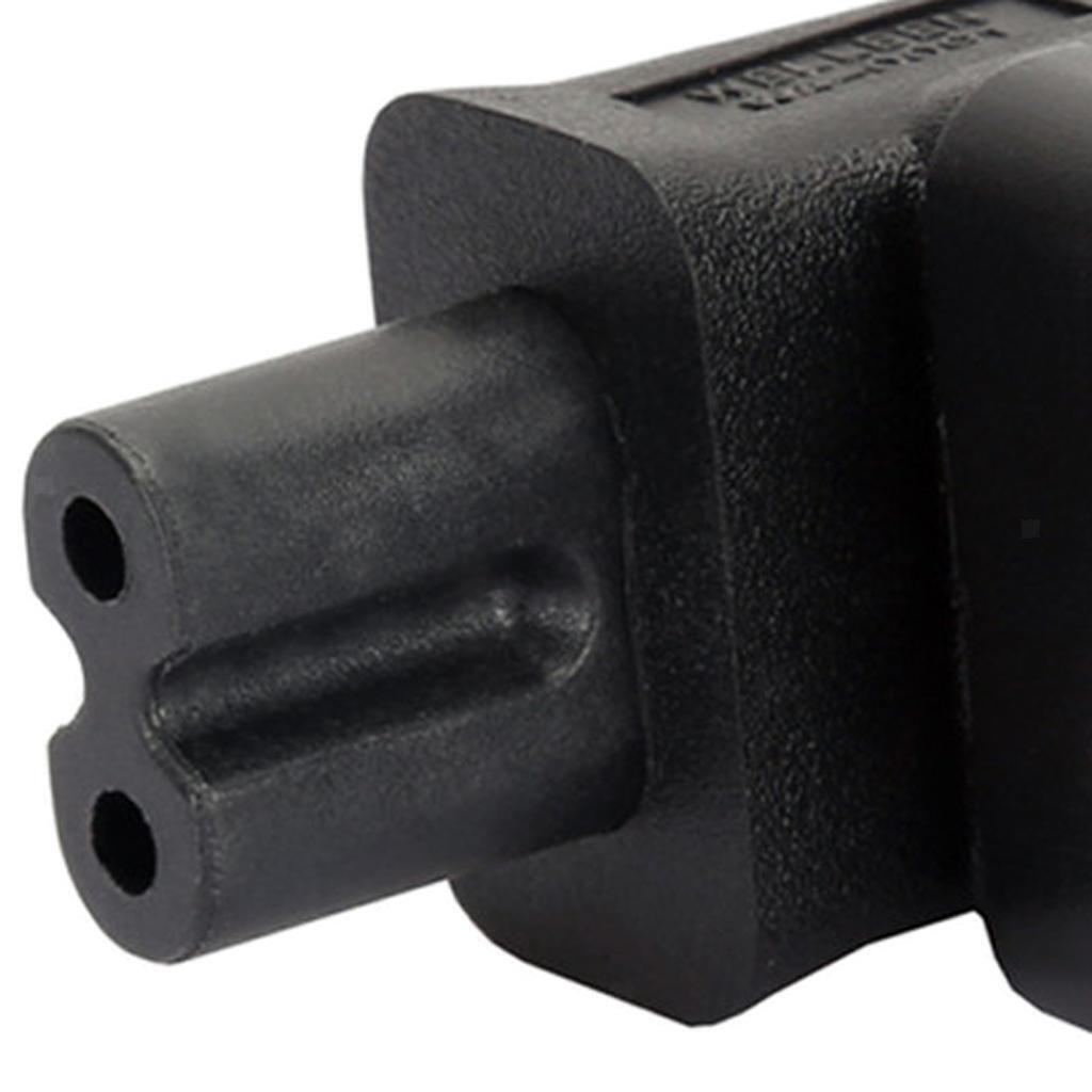 Black Color IEC 320 C14 to C7 Right Angle, C7 to C14 90 Degrees Up