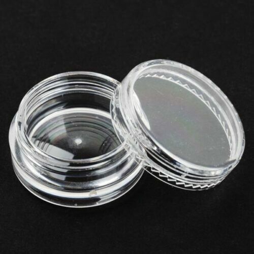 Clear Plastic Jewelry Storage Box With 12 Small Round Cylindrical Containers New