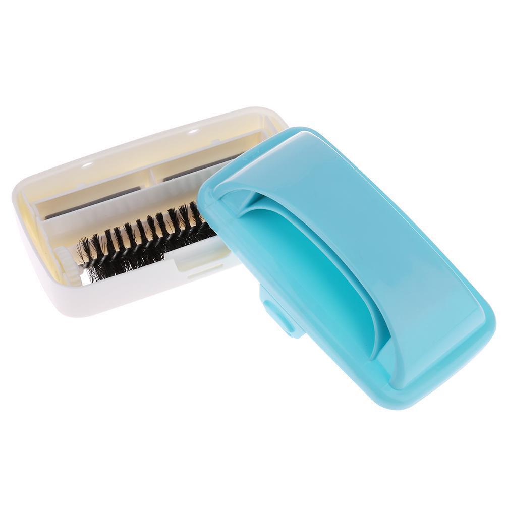 Handheld Carpet Brushes Table Sofa Bed Crumb Sweeper Roller Cleaner (Blue)