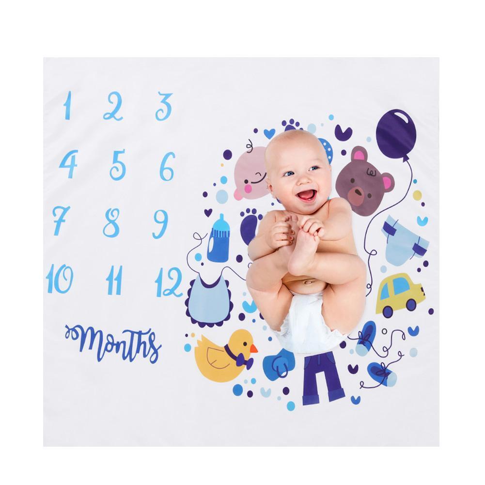 Cute Cartoon Baby Photography Blanket Calender Backdrop Cloth Photo Grops