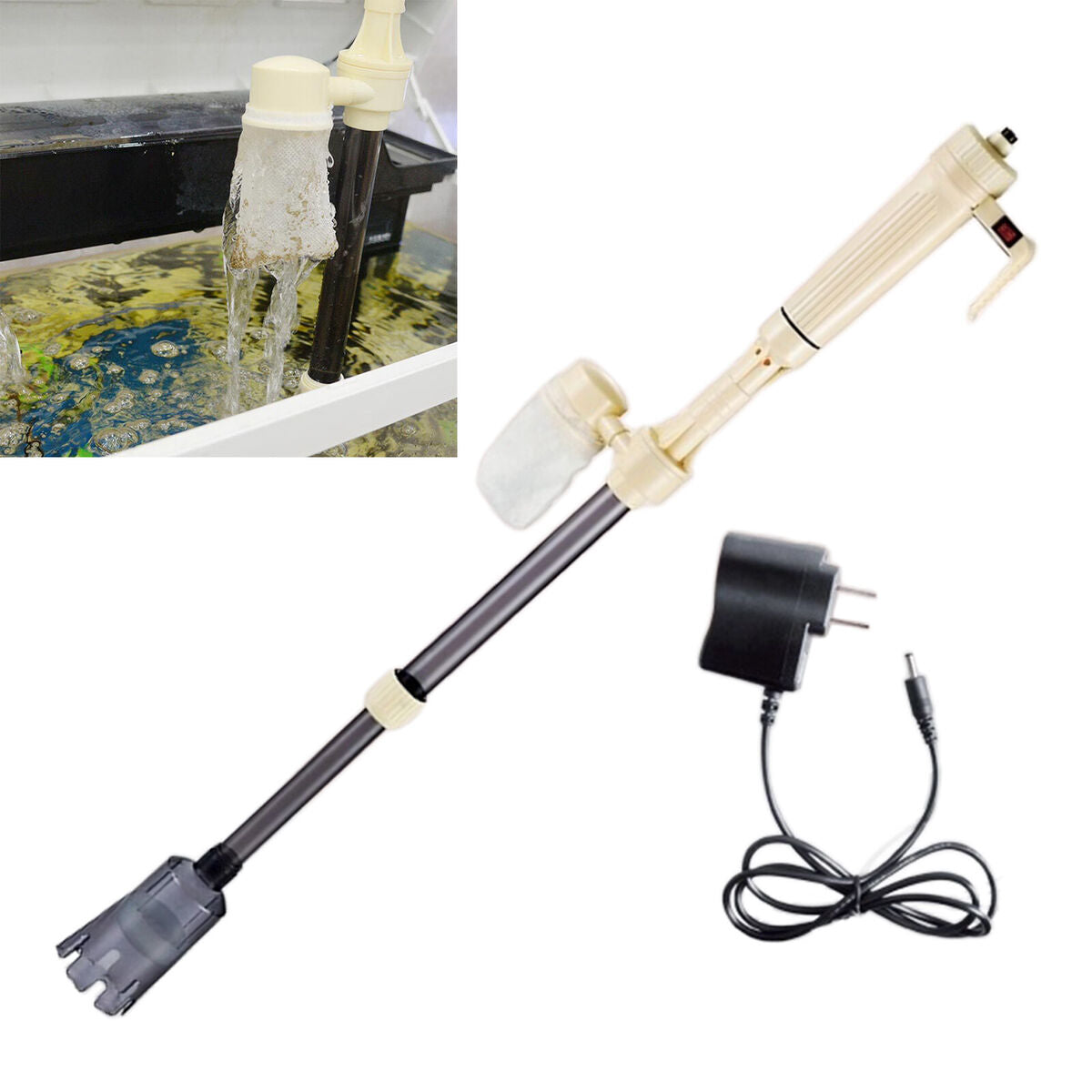 Electric Aquarium  Syphon Pump  Vacuum Cleaner Cleaning Tool