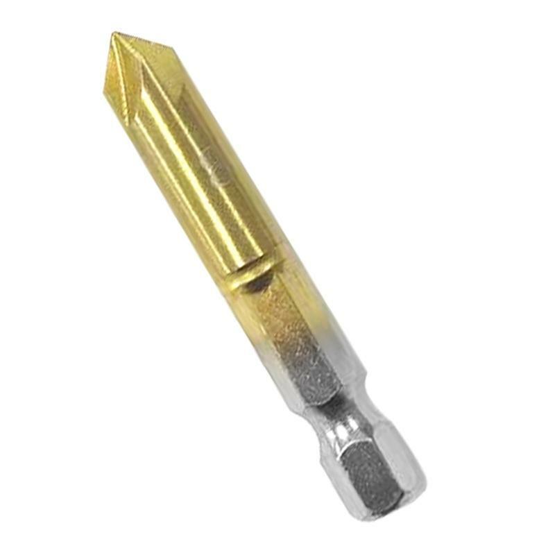 1/4'' Hex Shank HSS 5 Flute Countersink 90 Degree Center Punch Tool Set For Wood