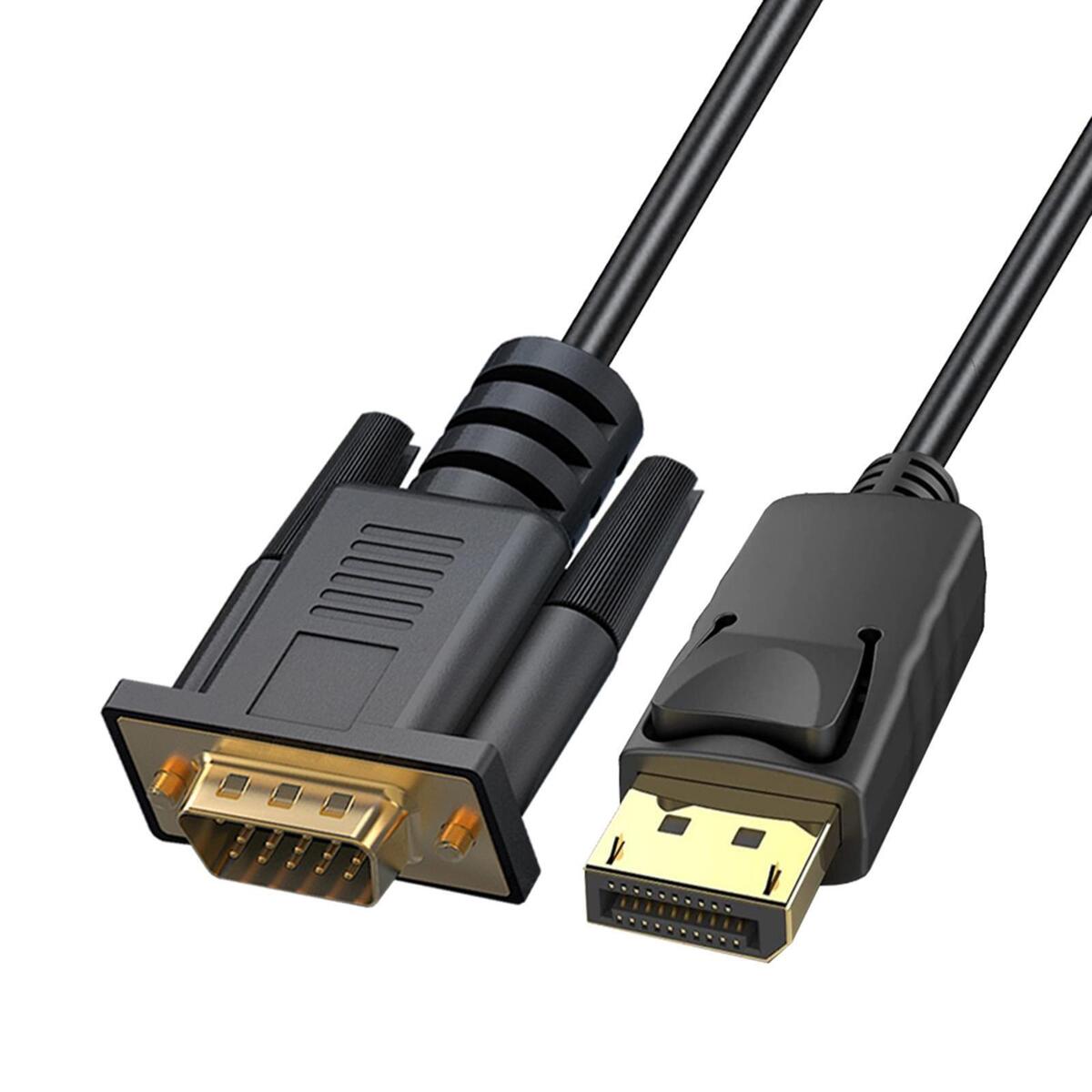 DP to VGA Adapter DP to VGA Cable Male to Male for Monitor Laptop