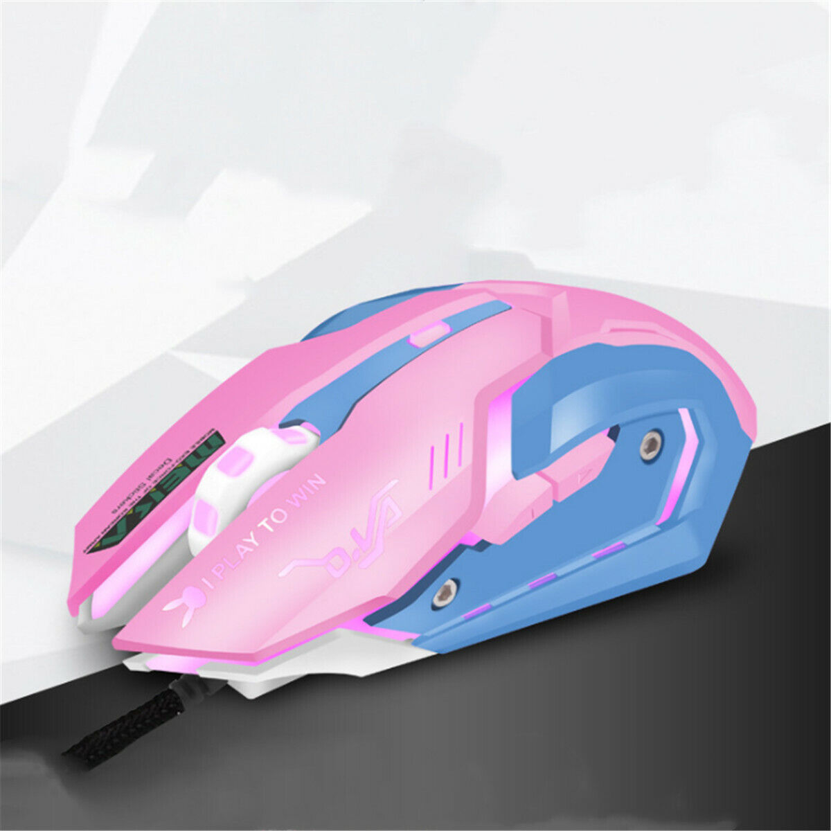 Game Overwatch D.va Pink Reaper Mercy Genji Electronic Sports USB Wired Mouse