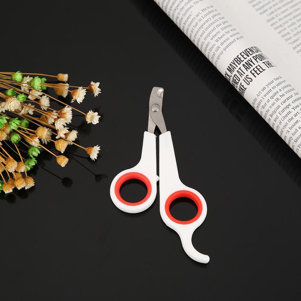 Stainless Steel Pet Nail Toe Scissors Dog Cat Claw Grooming Clipper (White)