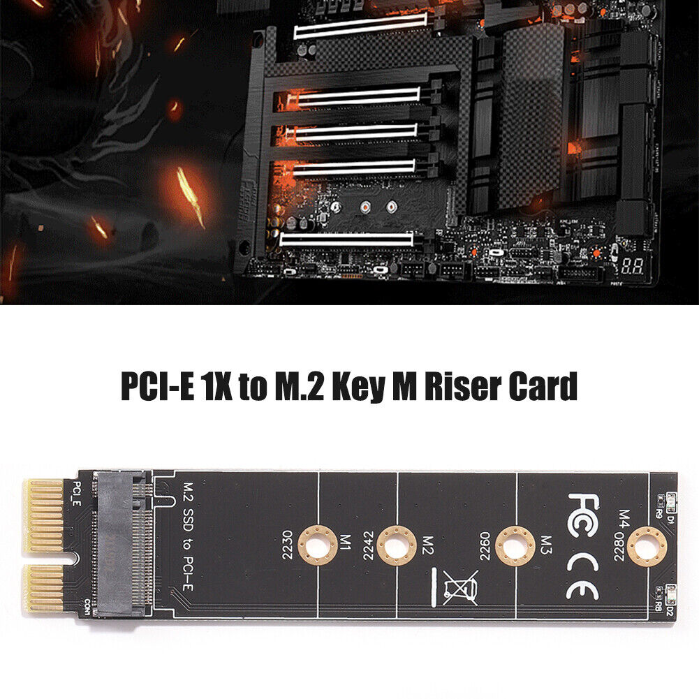 PCIE to M2 Adapter NVMe SSD M.2 PCIE X1 PM Key Hard Drive Reader Connectors