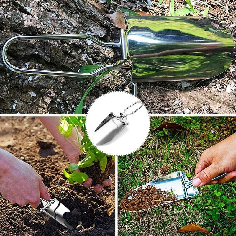 2 Pieces Mini Folding Engineer Shovel forDigging Shoveling Flowers  Set