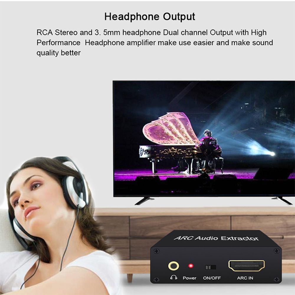 Return Channel Converter HDMI-compatible ARC Audio Extractor Digital to Analog
