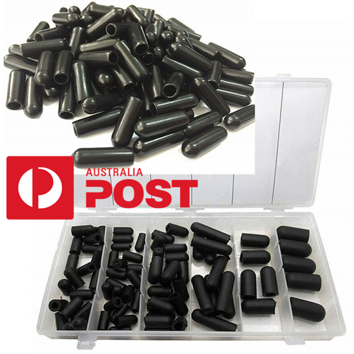 3/16"- 3/8" Rubber Vacuum Cap Assortment Kit For Carburetor Vacuum Hose Manifold