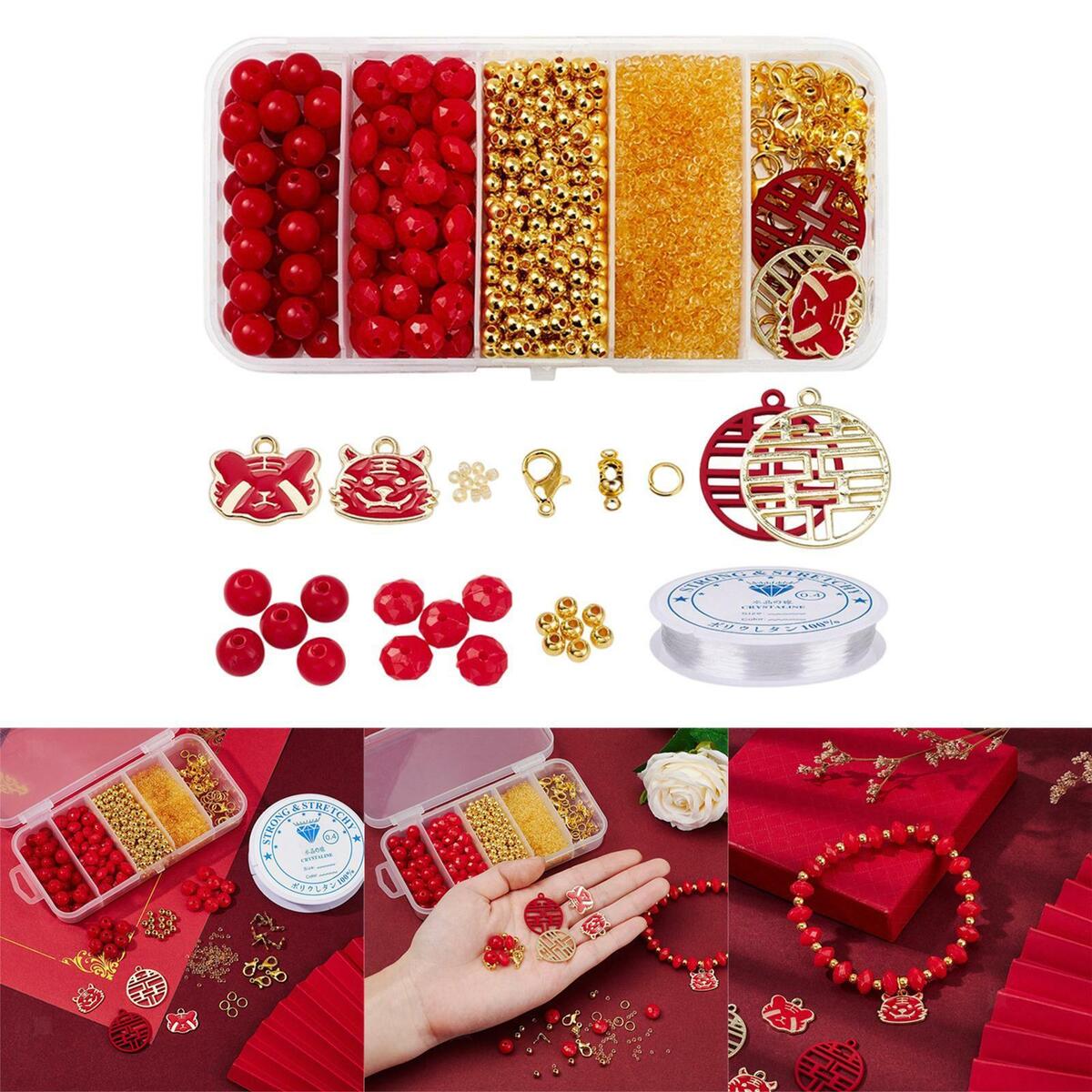Bracelet Making Kit Assorted  with Elastic String Cords
