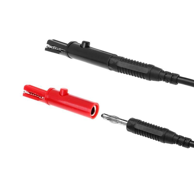 Insulated Safety Multimeter Test Leads Alligator Clips Electrical Mini Test