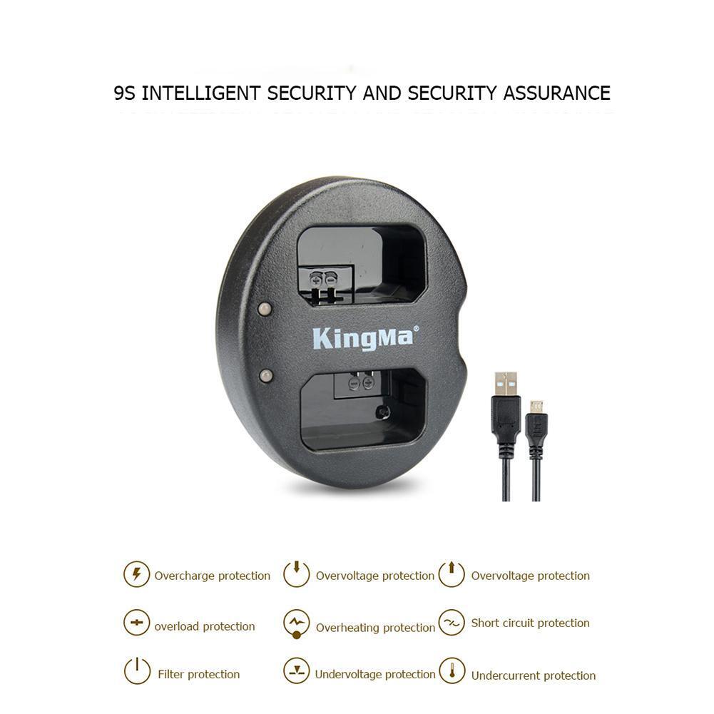 KingMa NP-FW50 Dual Slot Micro USB Battery Charger for Sony A7 A7R2 A7M2