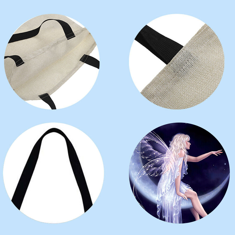 Elves Printed Shoulder Shopping Bag Casual Large Tote Handbag (40*40cm)
