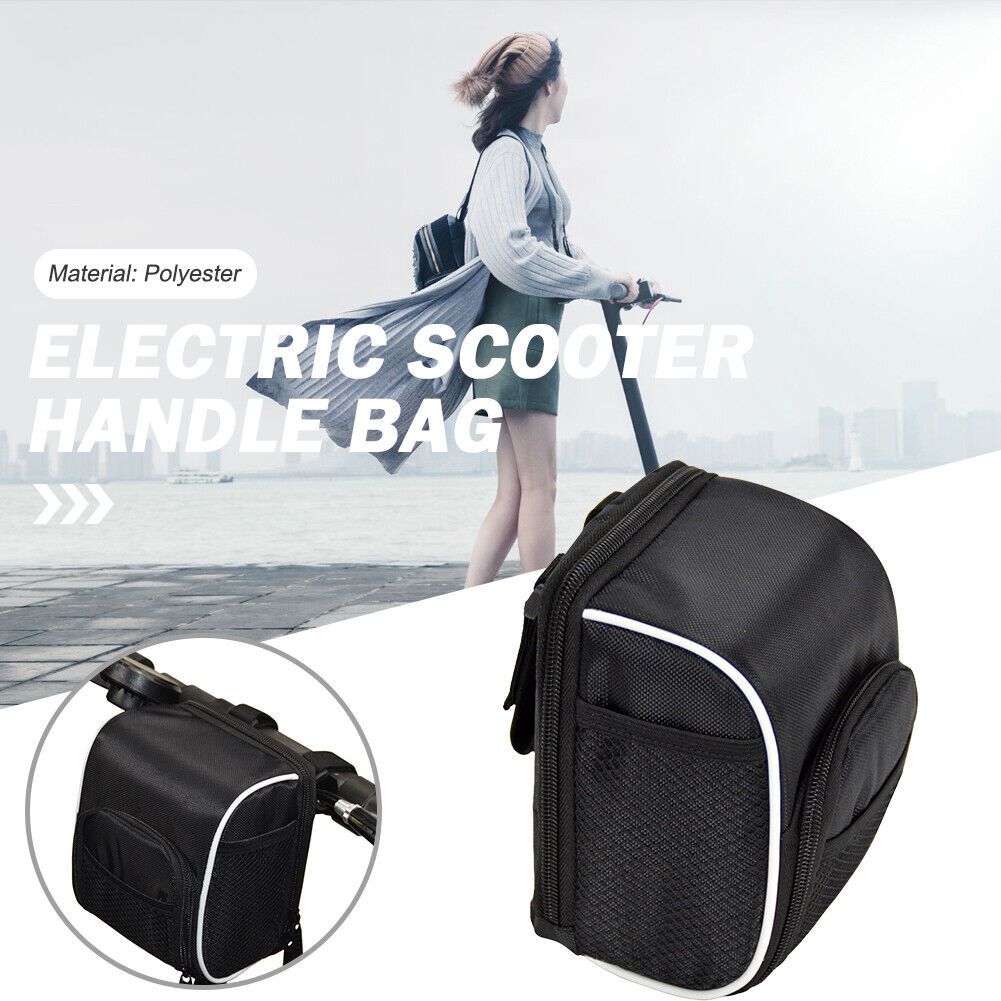 Handlebar Basket Bag with Rain Cover for MTB Road Bike Electric Scooter