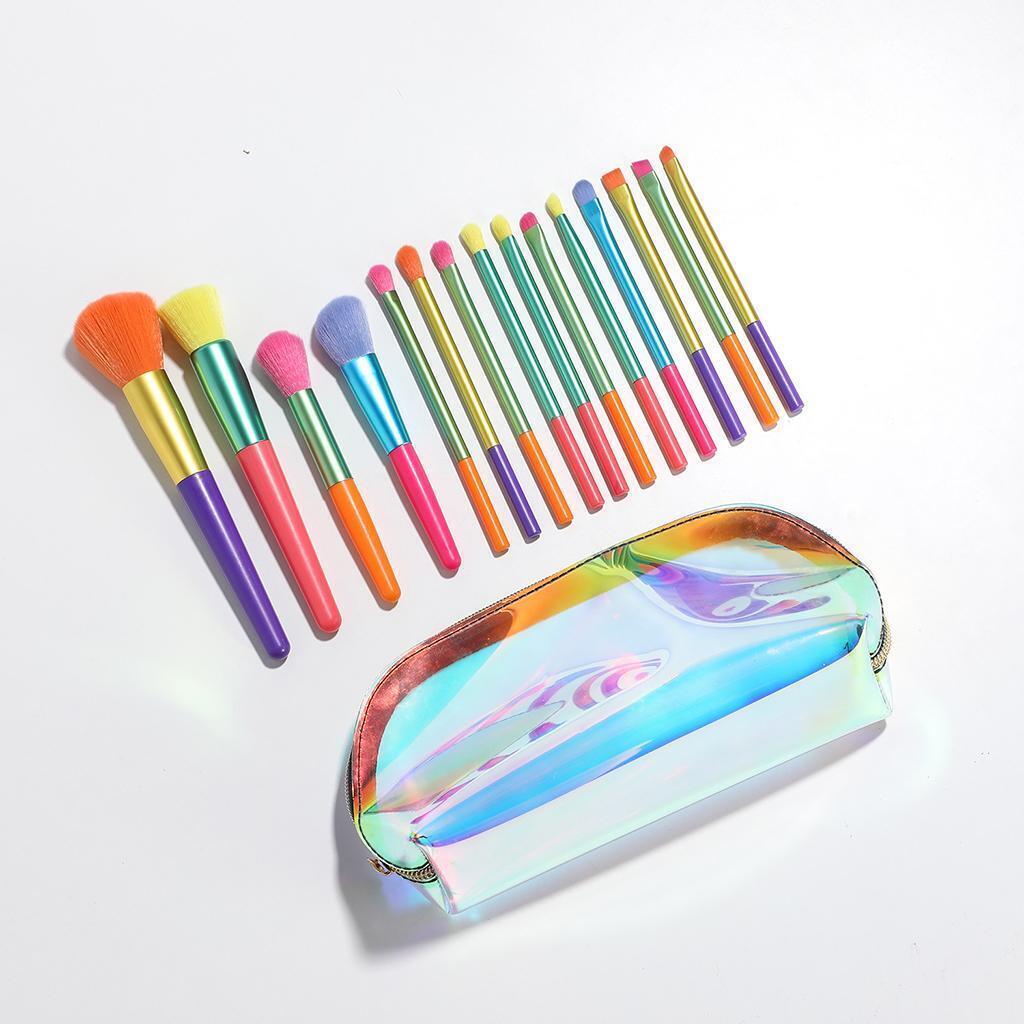 15Pcs Travel up Brushes Set,  Function with Case  up Tools