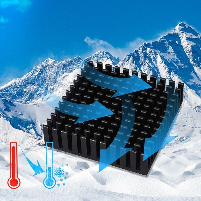 4x4x1.1cm Anodize Aluminum Heat Sink Radiator CPU Routing Cooling Block Pad