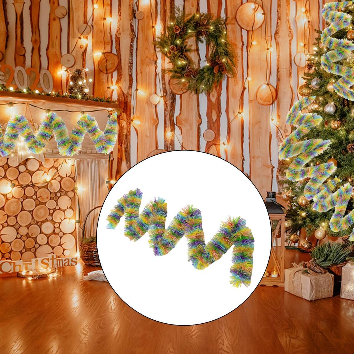 Easter Tinsel Garlands Colorful Fringe Garlands Glitter Garlands for Walls