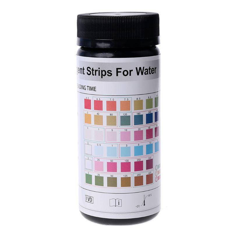 100strips Water Test Paper 6in1 pH alkalinity Nitrite Chlorine Hardness Analyzer