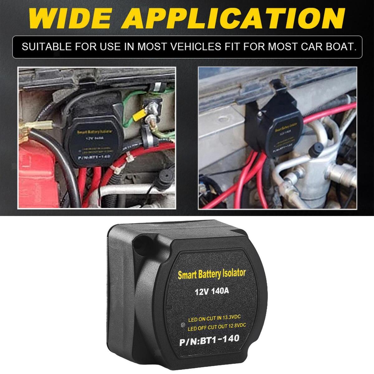 12V Smart Dual Battery Isolator Dual Battery Chargers for ATV UTV Rv'S