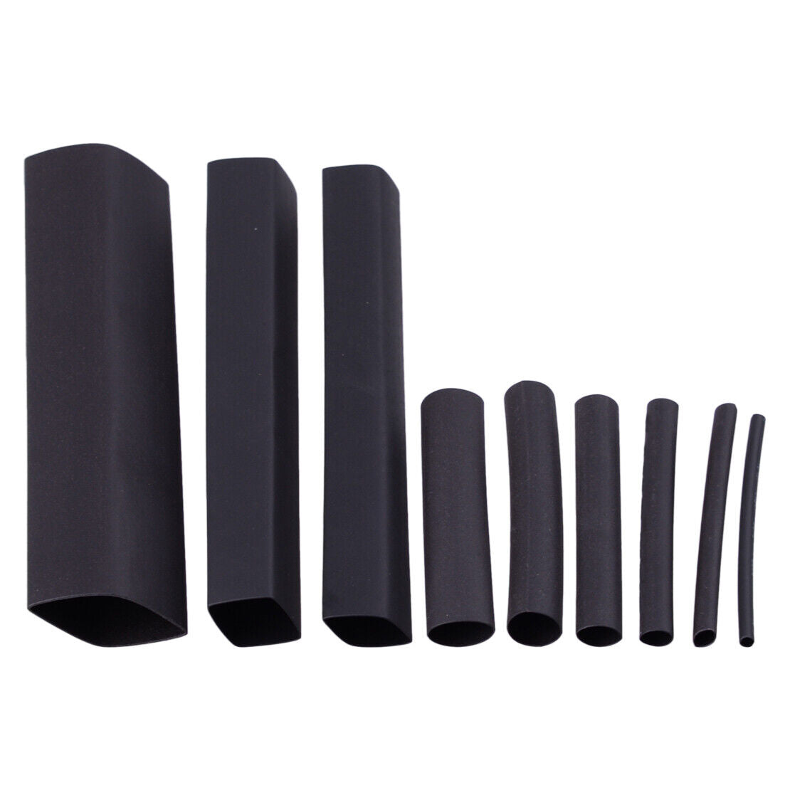 328Pcs Heat Shrink Tube Black 8 Sizes Tubing Wrap Sleeve Set Combo Polyolefin Ld