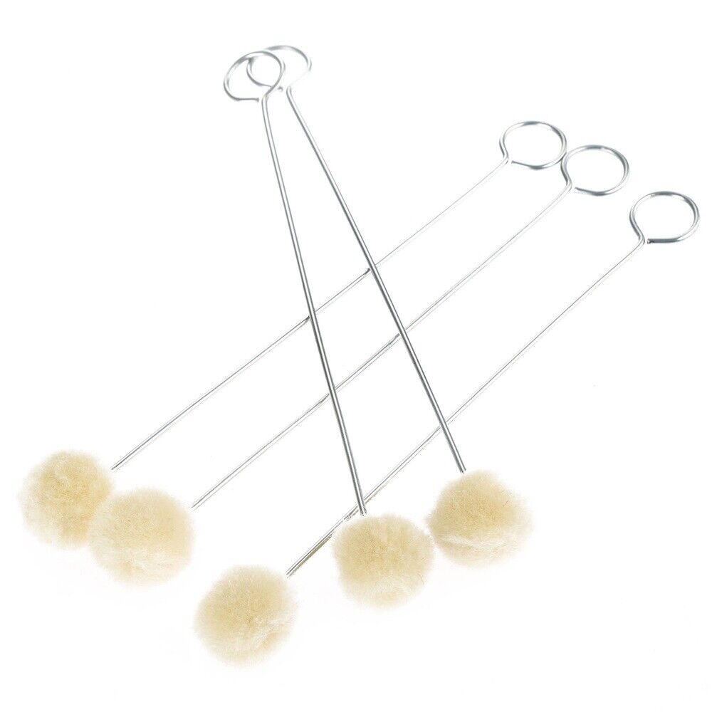 20Pcs Wool Daubers Assisted Dyeing Brush Metal Handle Household DIY Leather Tool