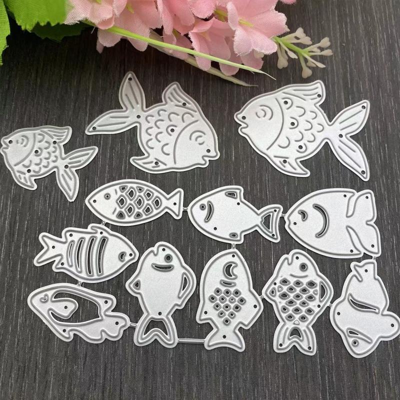 Cartoon Fish Metal Cutting Dies Stencil DIY Scrapbook Album Paper Card Template