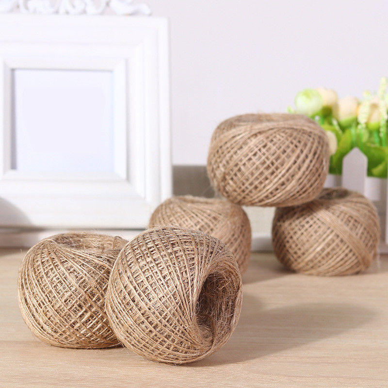 100M/Roll Natural Linen Burlap Twine Hemp Rope Cord String Hessian Decor DIY