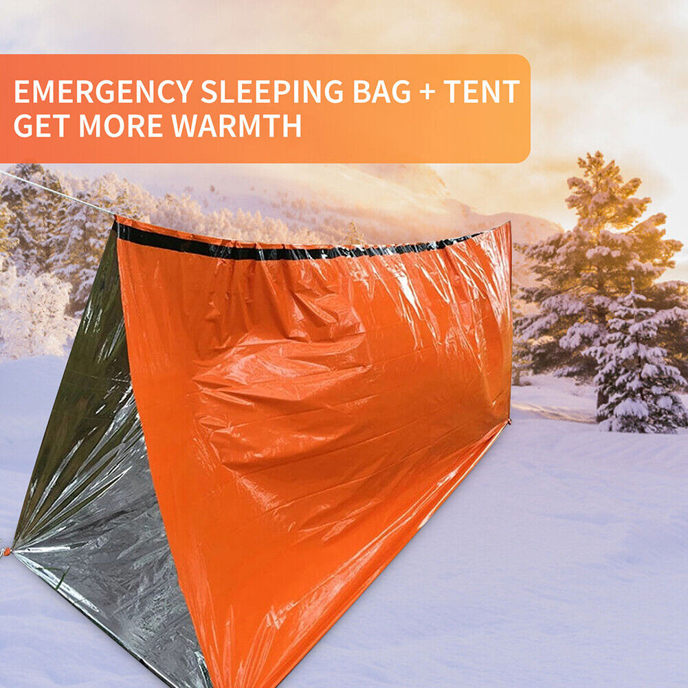 Outdoor Emergency Blanket Set with Whistle Buckle Reusable Warm Blankets