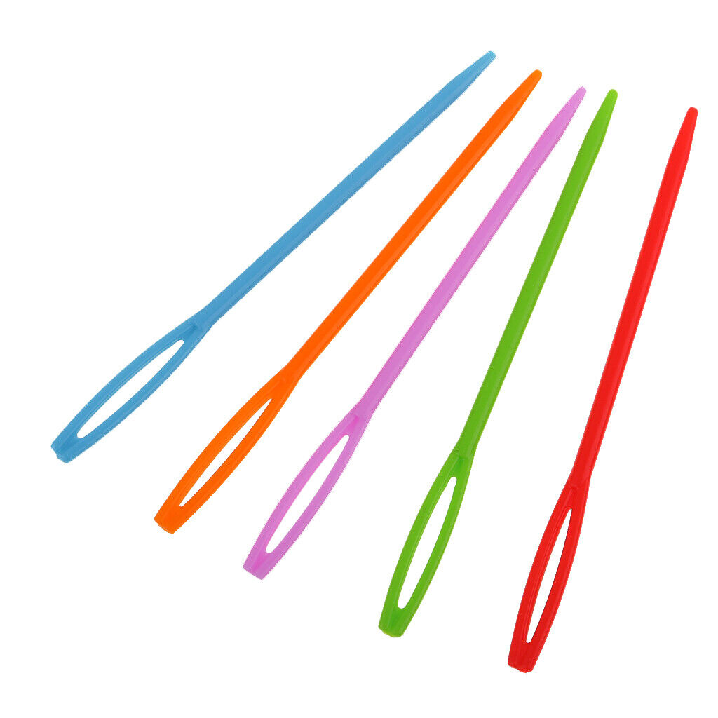 100pcs Plastic Sewing Needles for Kid Wool Cross Stitch Knitting Crochet 7cm