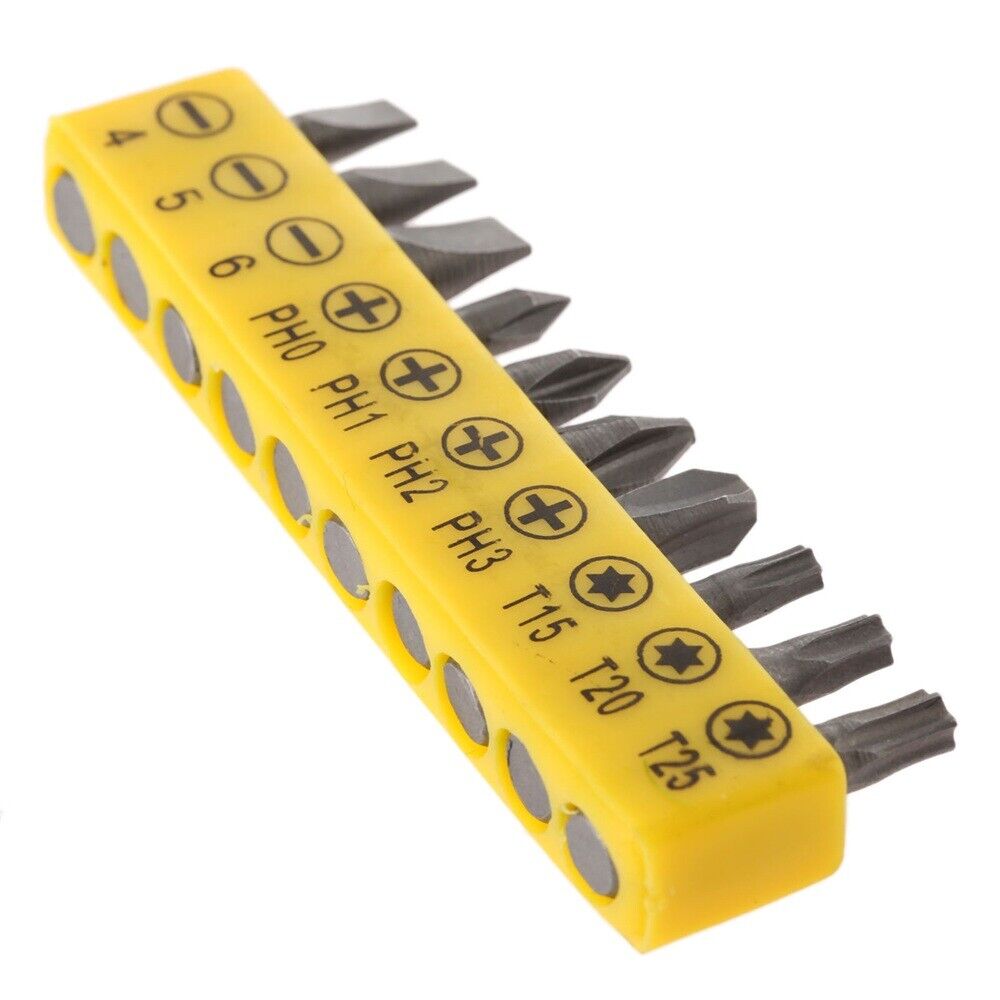 10pcs Power Bits Set Screwdrivers Drills Impact Drivers Hex Shank Magnetic C8B