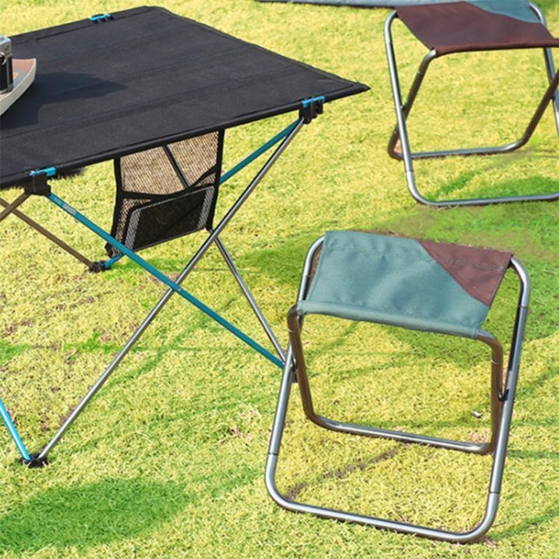 Portable Outdoor Collapsible Stool Aluminium Alloy Folding Chair Camping Seat