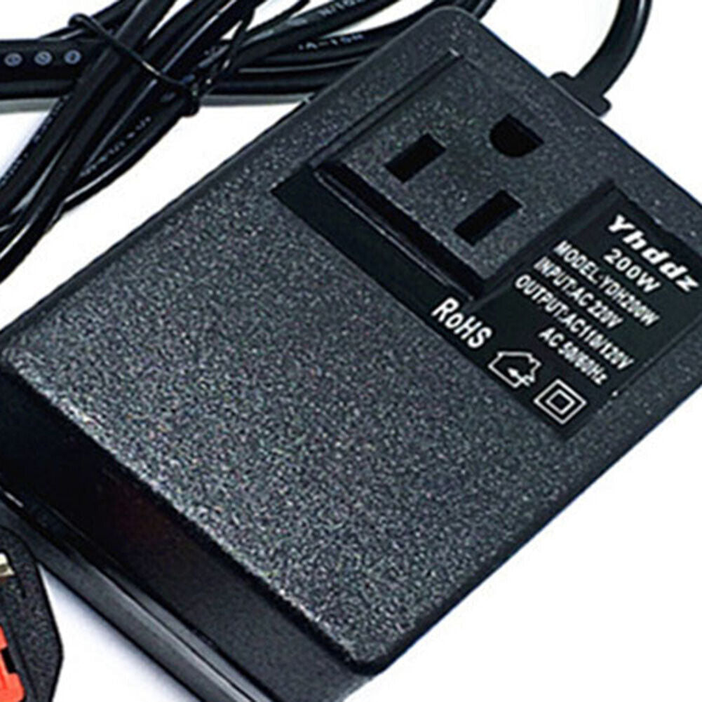 200W 220V to 110V Voltage Converter Step Down Transformer Travel Adapter UK