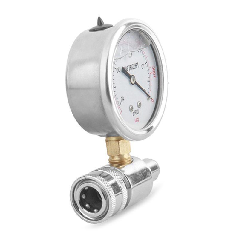 Upgraded Pressure Washer Pressure Gauge Kit 3/8 Inch Quick Connect 0-6000 PSI