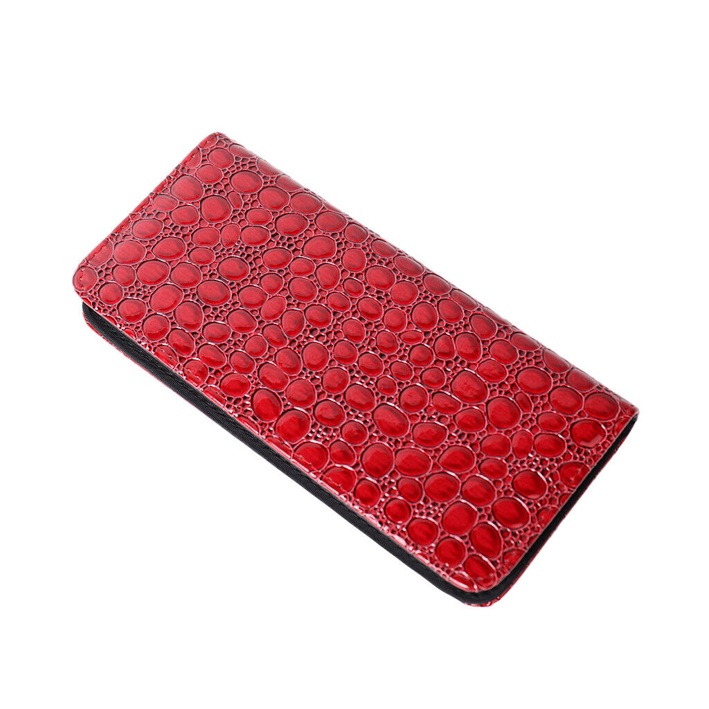 PU Leather Scissors Holder Pouch Case Bag for Salon Barber   Red
